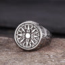 Vintage Viking Nordic Compass Stainless Steel Marine Ring