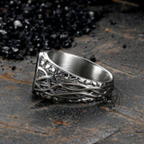 Vintage Viking Tree of Life Vine Stainless Steel Ring