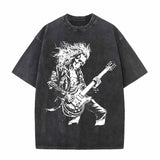 Vintage Washed Crazy Rock Guitar T-shirt