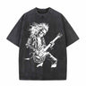 Vintage Washed Crazy Rock Guitar T-shirt