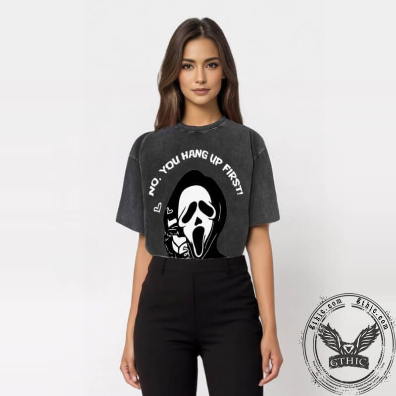 Vintage Washed Death in Love Print T-shirt