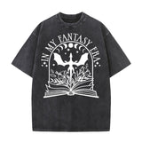 Vintage Washed Fantasy Book T-shirt