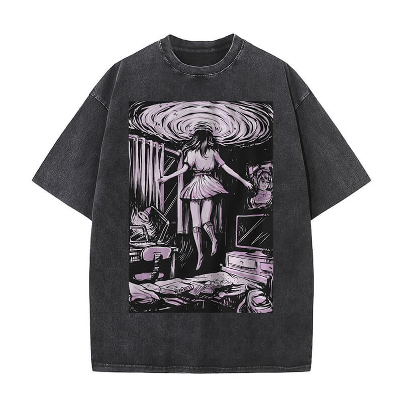 Vintage Washed Girl Sucked Into Whirlpool T-shirt