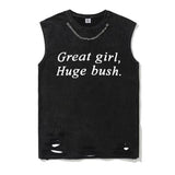 Vintage Washed Great Girl Huge Bush Vest