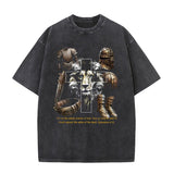 Vintage Washed Lion Cross Knight T-shirt