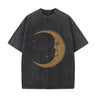 Vintage Washed Moon Print T-shirt