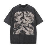Vintage Washed Rat Print Short Sleeve T-shirt