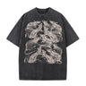 Vintage Washed Rat Print Short Sleeve T-shirt