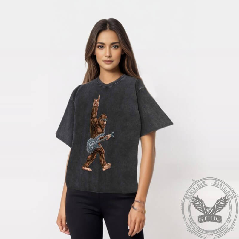 Vintage Washed Rock Ape Print T-shirt