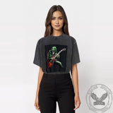 Vintage Washed Rock Skull Guitar T-shirt