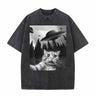Vintage Washed Scared Cat T-shirt