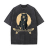 Vintage Washed Skateboard Cat T-shirt
