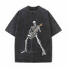 Vintage Washed Skeleton Guitar Guy T-shirt