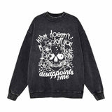 Vintage Washed Sugar skull Hoodie Sweatshirt T-shirt