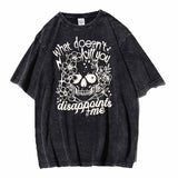 Vintage Washed Sugar skull Hoodie Sweatshirt T-shirt