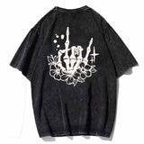 Vintage Washed Sugar skull Hoodie Sweatshirt T-shirt