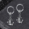 Vintage Wheel Ship Anchor Copper Earrings