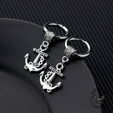 Vintage Wheel Ship Anchor Copper Earrings
