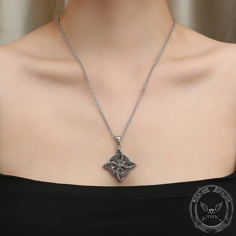 Vintage Witch’s Knot Stainless Steel Pendant