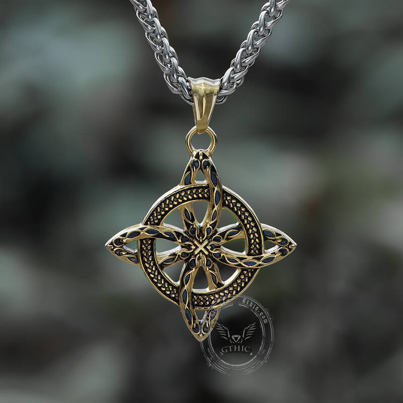 Vintage Witch’s Knot Stainless Steel Pendant
