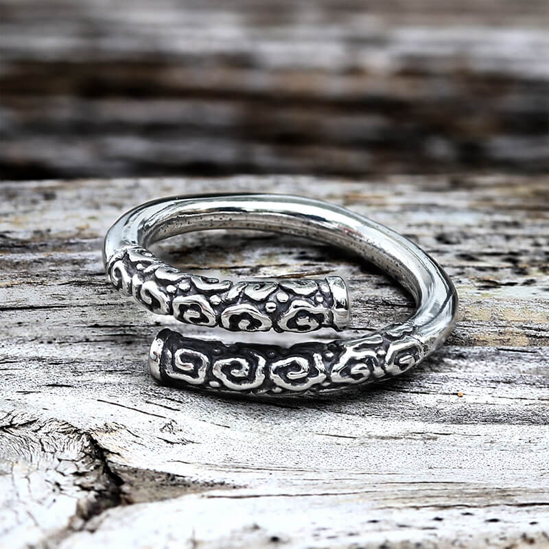 Vintage Wukong Jin Gu Bang Stainless Steel Ring