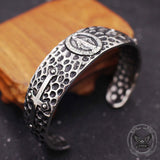 Virgin Mary Angel Cross Stainless Steel Cuff Bracelet