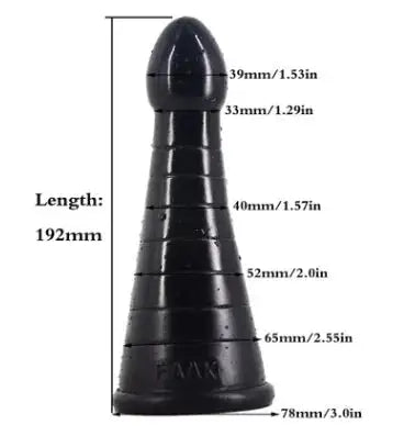 Realistic Black Anal Plug for Adults - Lootquake