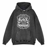 Washed Distressed English Letter Hoodie Sweatshirt T-shirt