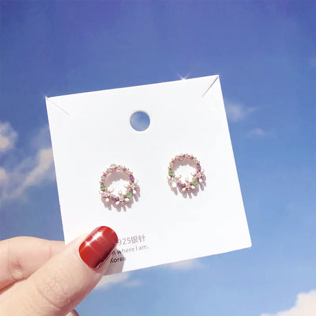 Petal Earrings, Pearl Studs, Colorful Drop Earrings - Lootquake