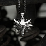 Wild Hunt Wolf Head Stainless Steel Pendant