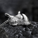 Wild Rhinoceros Pure Tin Necklace