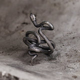 Wild Snake Stainless Steel Animal Ring