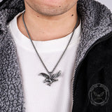 Winged Eagle Stainless Steel Pendant