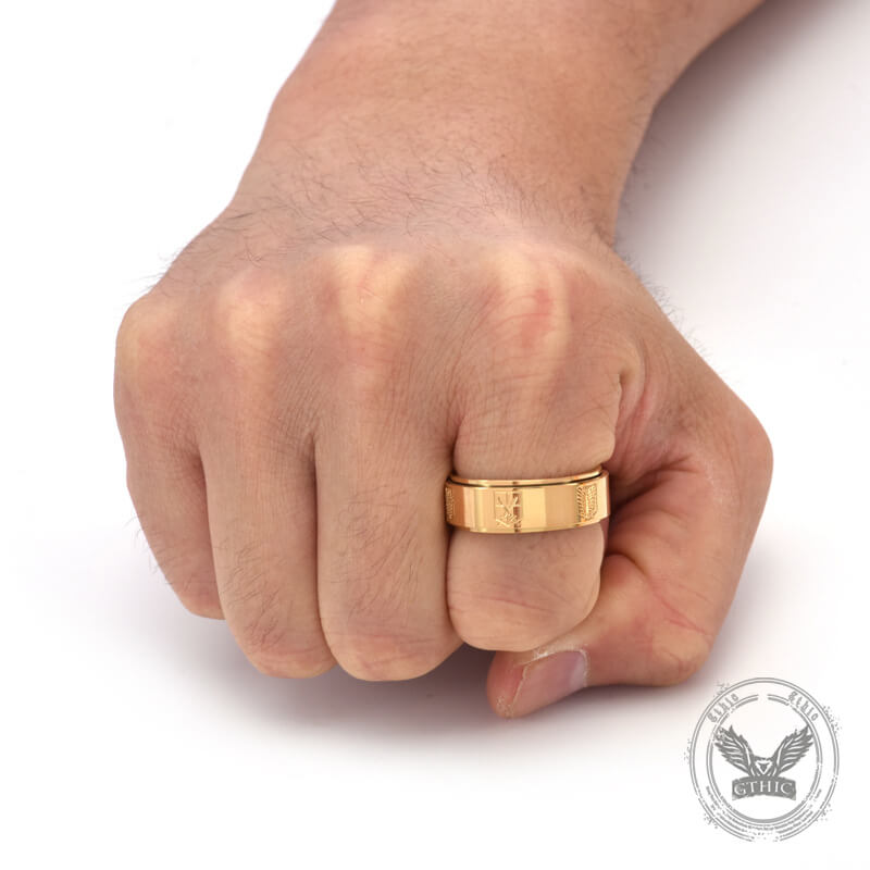 Anillo giratorio de acero inoxidable Wings of Liberty