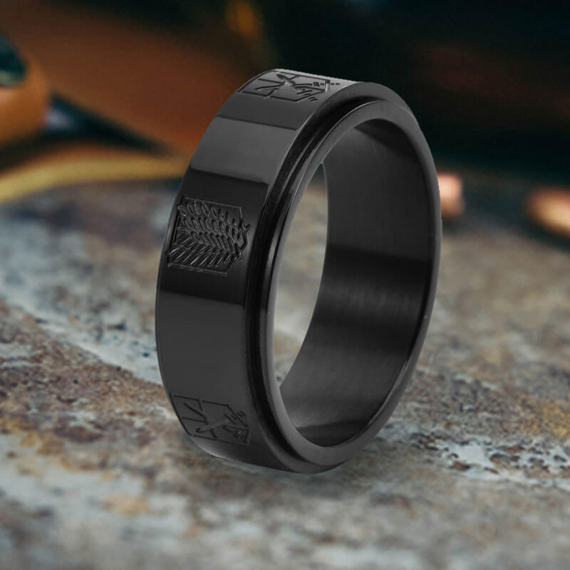 Anillo giratorio de acero inoxidable Wings of Liberty