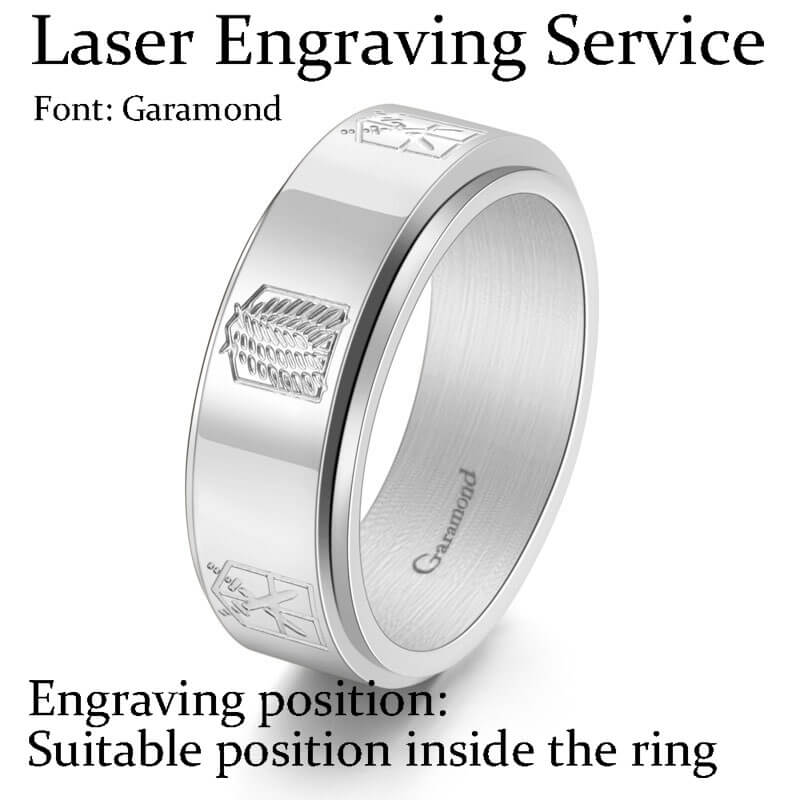 Anillo giratorio de acero inoxidable Wings of Liberty