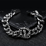 Wisdom Stainless Steel Skull Bracelet