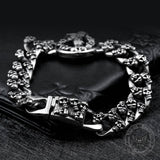 Wisdom Stainless Steel Skull Bracelet