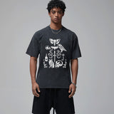Witchy Dark Academia Skull Moth T-shirt