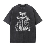 Witchy Dark Academia Skull Moth T-shirt
