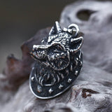 Wolf Head Stainless Steel Animal Pendant