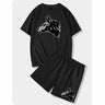 Wolf Skull Short Sleeve T-shirt and Shorts Set