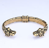 Wolf Torc Stainless Steel Viking Bracelet