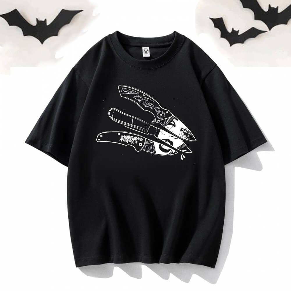 Woman Inside The Knife Short Sleeve T-shirt
