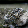 Woven Alloy Skull Paracord Bracelet
