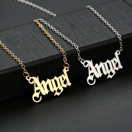 Gold Stainless Steel "Angel" and "Princess" Necklaces - Lootquake