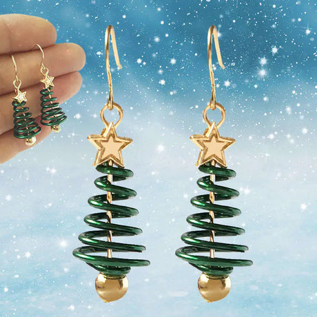 Christmas Earrings Tree Star DIY Earrings - Lootquake