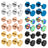 NEWITIN 12 Pairs Dot Stud Earrings for Men Faux Gauges Earrings Hypoallergenic Earrings Ear Tunnel Surgical Steel Earrings Screw Flat Back Earrings Round Ear Studs for Women Men - Lootquake