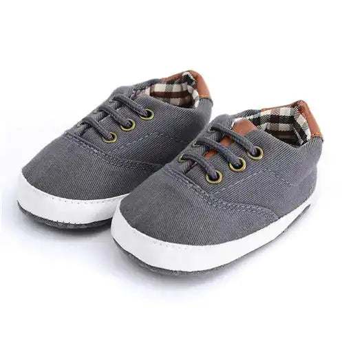 Solid color casual lace soft bottom baby canvas shoes baby shoes toddler shoes - Lootquake