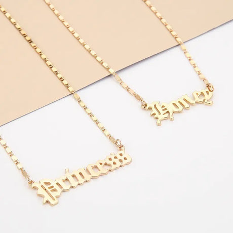 Gold Stainless Steel "Angel" and "Princess" Necklaces - Lootquake